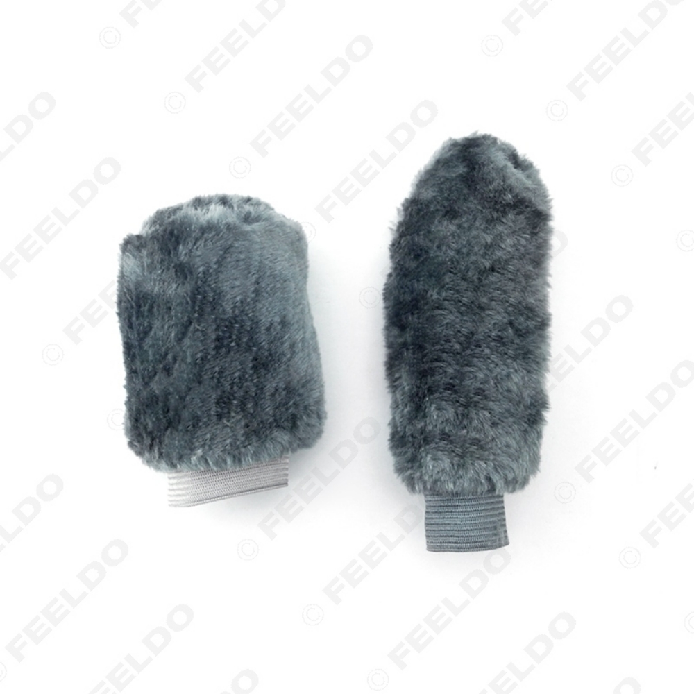 Picture of Car Interior Winter Soft Plush Gear Shift Cover Collars Car Styling Hand Brake Grips Sleeve