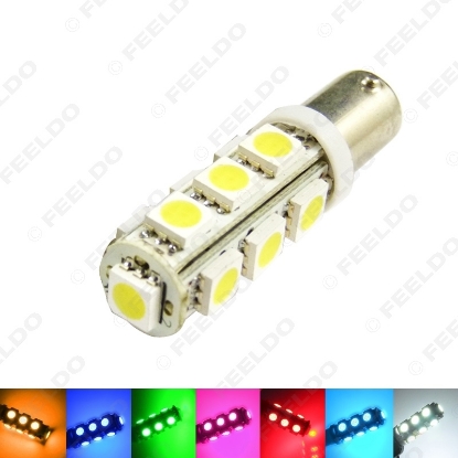 Picture of 1 pc 7-Color BA9S T4W 1895 5050 13SMD 13LED Lamp Car Side LED Light Bulbs Door Light 12V