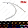 Picture of 1pcs 30cm Dual Color Switchback Flexible Strip Daytime Running Light With Turn Signal Light 7-Dual Color