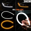 Picture of 1pcs 30cm Dual Color Switchback Flexible Strip Daytime Running Light With Turn Signal Light 7-Dual Color