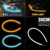 Picture of 1pcs 30cm Dual Color Switchback Flexible Strip Daytime Running Light With Turn Signal Light 7-Dual Color