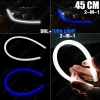 Picture of 1pcs 45cm 7-Dual Color Switchback Flexible Strip Daytime Running Light DRL With Turn Signal Light