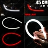 Picture of 1pcs 45cm 7-Dual Color Switchback Flexible Strip Daytime Running Light DRL With Turn Signal Light