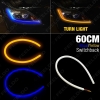 Picture of 1Pc 60cm Flexible Tear Strip 7-Dual Color Switchback Daytime Running Light DRL With Turn Signal Light