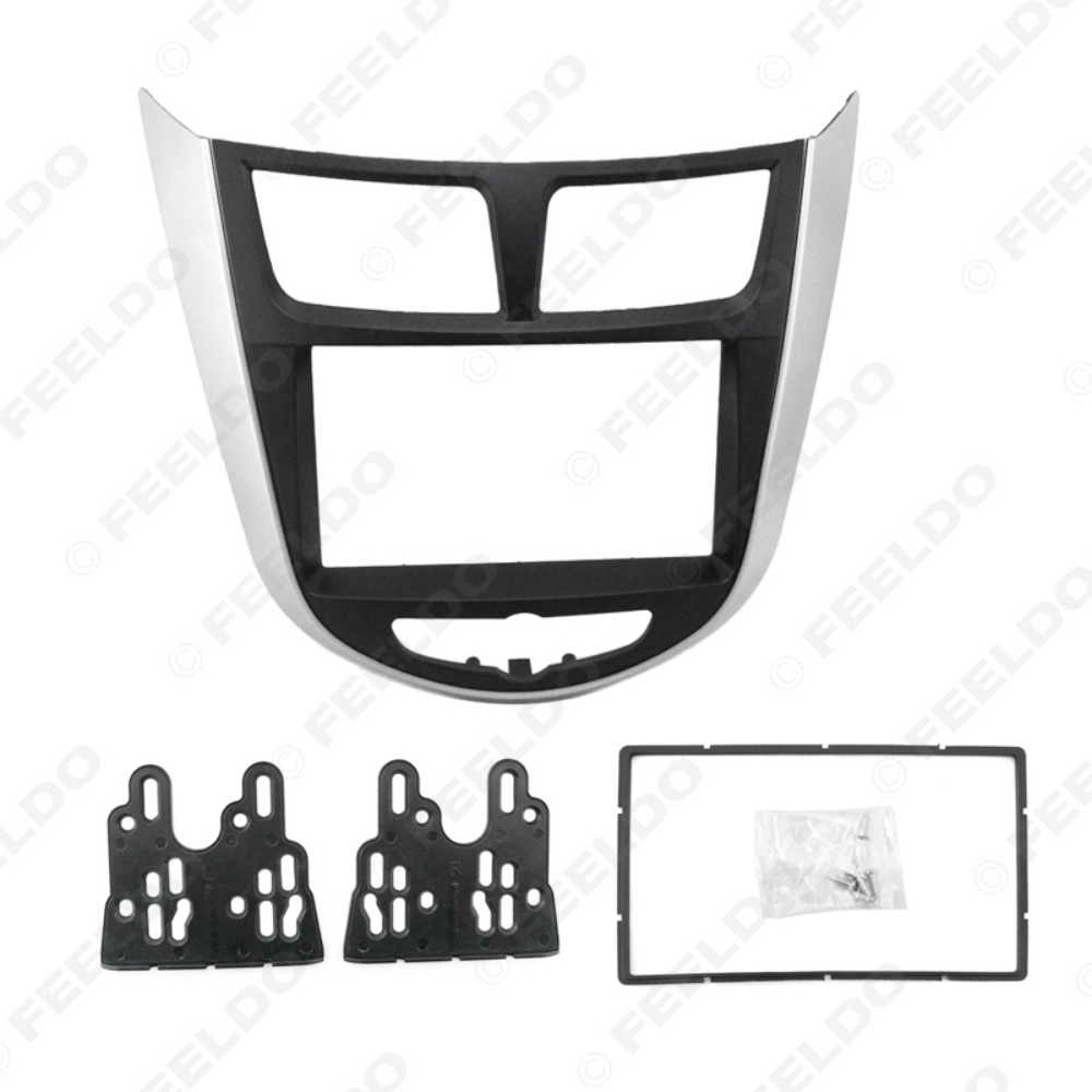 Picture of 2Din Car Refitting DVD Frame Panel Dash Kit Fascia Radio Audio Frame for 2010 HYUNDAI VERNA/I25/Accent/Solaris 2DIN