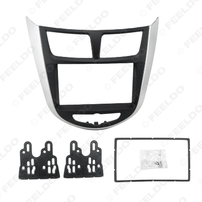 Picture of 2Din Car Refitting DVD Frame Panel Dash Kit Fascia Radio Audio Frame for 2010 HYUNDAI VERNA/I25/Accent/Solaris 2DIN