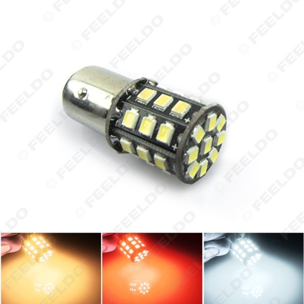 Picture of 1pcs T20 T25 1156 BA15S 33SMD 2835 33LED Car Auto Tail Brake Turn Signal Light Bulb 3-Color