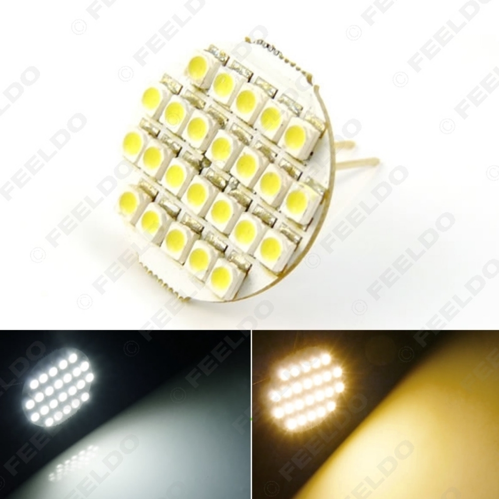 Picture of 1pcs White/Warm White Car Home Boat 24SMD G4 3528 24LED Reading LED Light Cabinet Bright Light Bulb