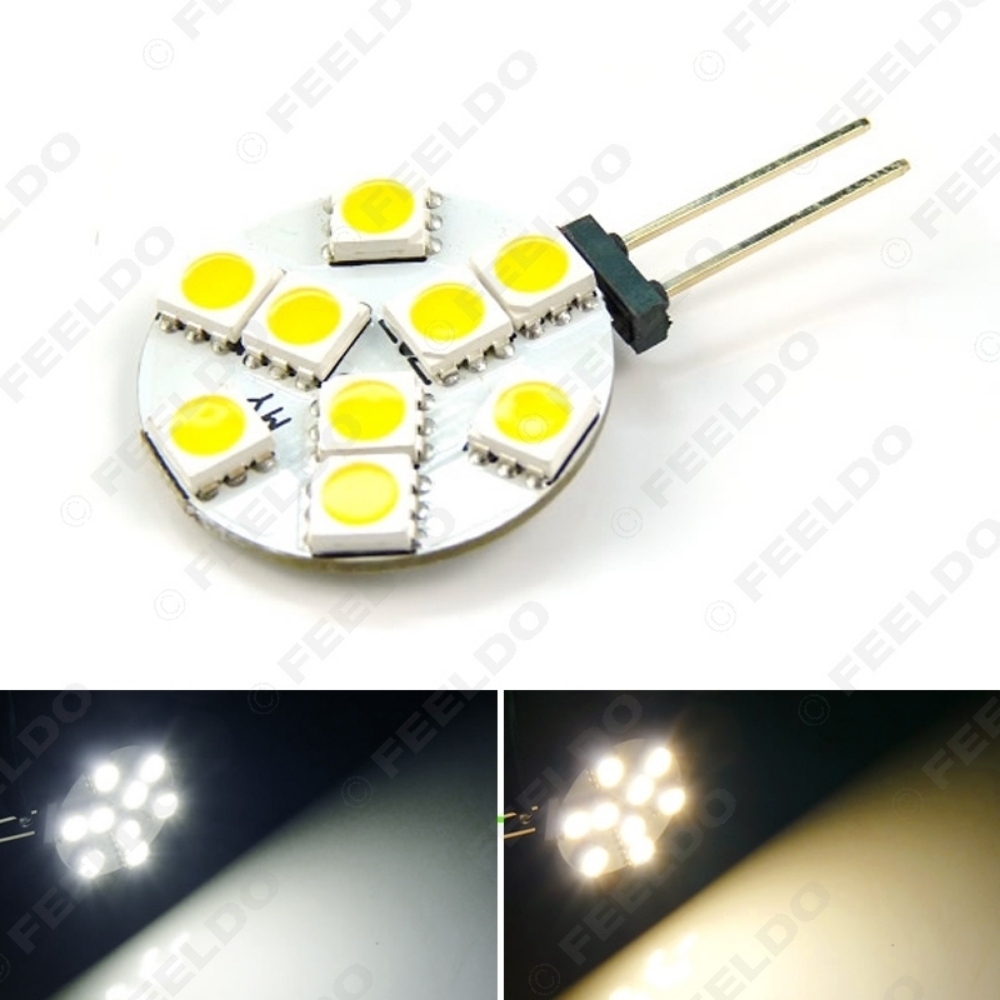 Picture of 1pcs Warm White/White Car Home Boat G4 9SMD 5050 9LED Reading LED Light Cabinet Bright Intensity Light