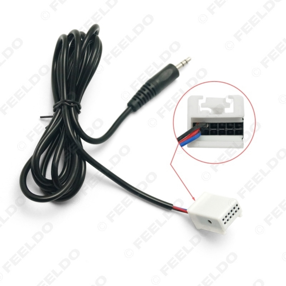 Picture of 1pcs Car Stereo Audio 3.5mm Male AUX Adapter Cable For Volkswagen Polo/Golf/Seat Ibiza OEM Radio RCD210/310