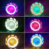 Picture of 1pc Universal Hi/Lo Beam Projector Lens Headlight with Double Angel Eyes Demon Eye for Motorcycle LED Fog Light