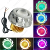 Picture of 1pc Universal Hi/Lo Beam Projector Lens Headlight with Double Angel Eyes Demon Eye for Motorcycle LED Fog Light
