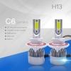 Picture of All In One H13 Hi-Lo Beam Car LED Headlight 2-COB 6500K 72W 7600LM LED Bulb Foglight Headlamp