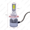 Picture of All In One H13 Hi-Lo Beam Car LED Headlight 2-COB 6500K 72W 7600LM LED Bulb Foglight Headlamp
