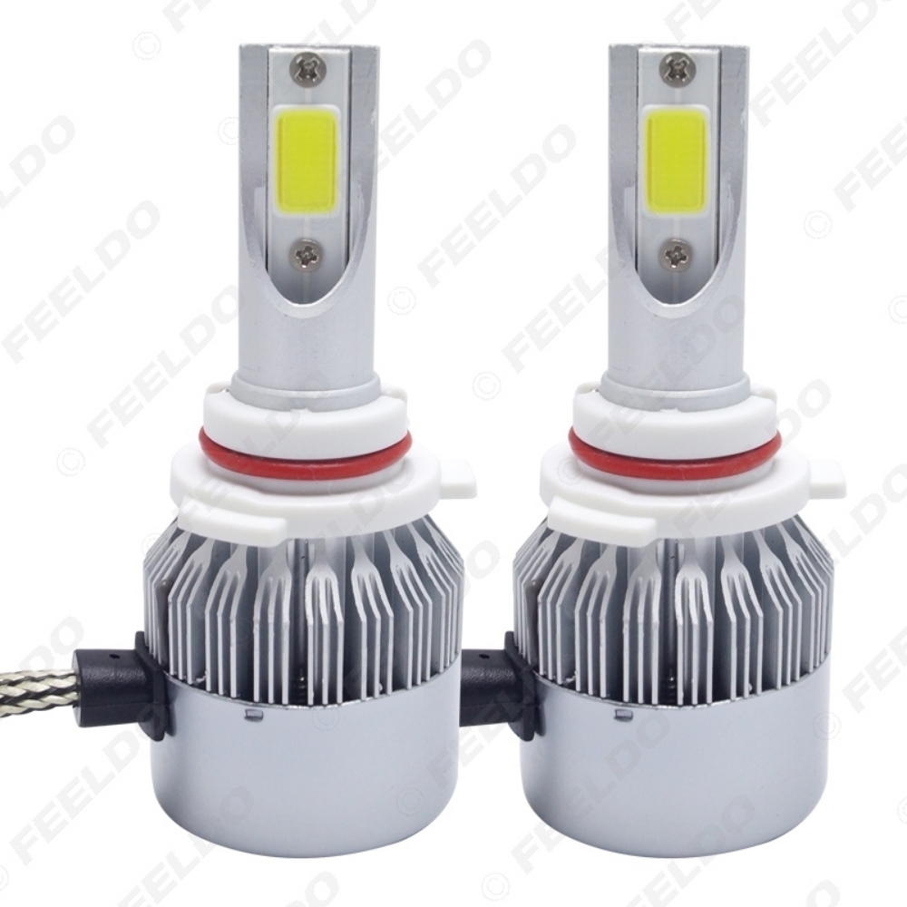 Picture of All In One Car LED Headlight 9006/HB4 2-COB 6500K 72W 7600LM Auto LED Bulb Foglight Headlamp