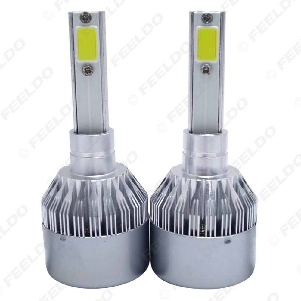 Picture of All In One Car LED Headlight 2-COB 6500K C6 72W 7600LM H1 Auto LED Bulb Foglight Headlamp