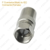 Picture of 1pcs Durable Zinc Alloy Female Socket To F Type Male Plug Adapter Connector For Satellite TV DVR