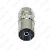 Picture of 1pcs Durable Zinc Alloy Female Socket To F Type Male Plug Adapter Connector For Satellite TV DVR