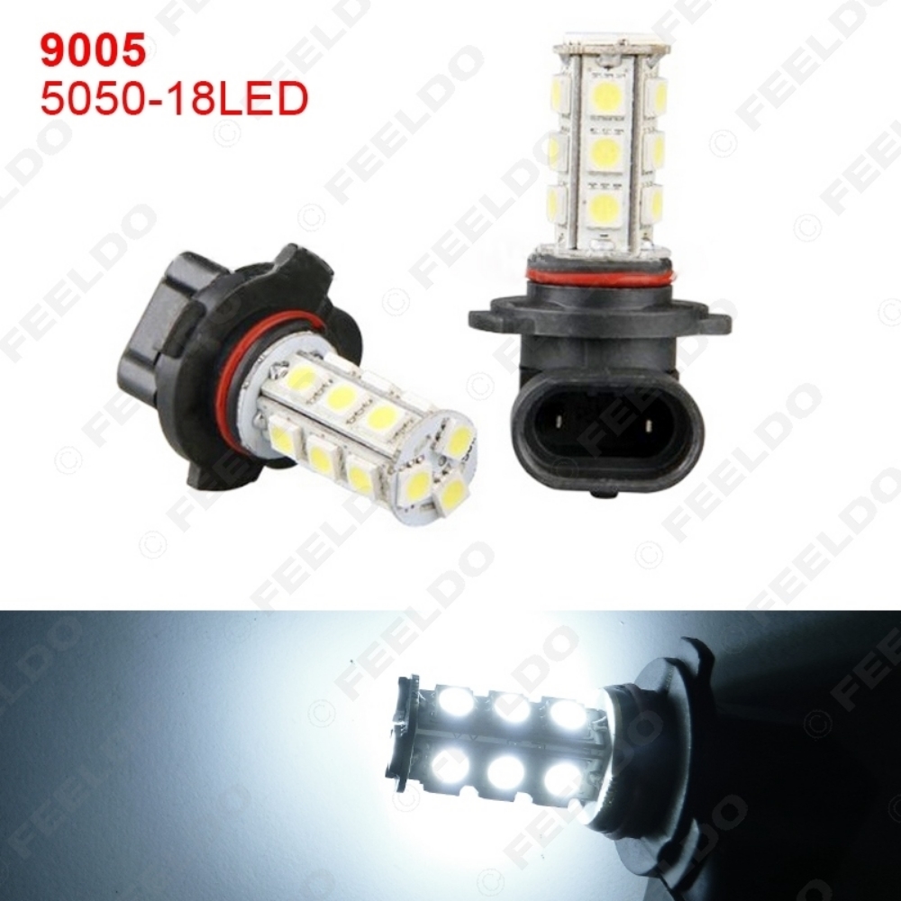 Picture of 1pcs White Car 9005 5050 SMD 18LED Bulb Fog Beam Light Lamp LED Headlight