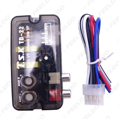 Picture of 12V RCA Auto Car Stereo Audio Speaker Level Converter High VF Rotates Low VF Converter