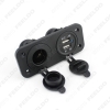 Picture of Dual USB Motorcycle Car Center Stack Cigarette Lighter Socket Splitter Charger Power Adapter Outlet