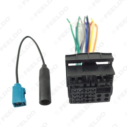 Picture of Car Stereo Head Unit Wiring Harness With FRAKA Radio Anatenn Jack For Volkswagen Factory OEM Radio CD