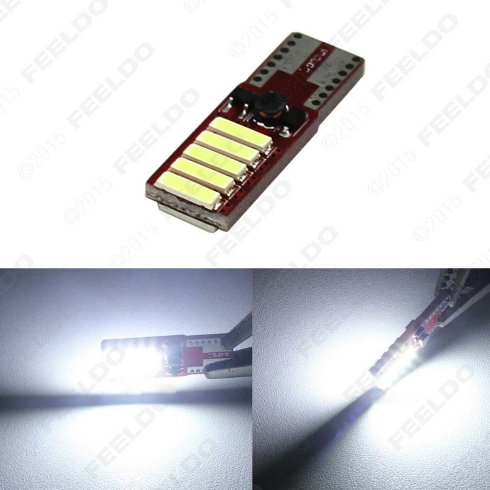 Picture of 1pcs White T10 W5W 5W 10-SMD 7020 Chip Canbus No-Error Car Clearance Lamp/Reading LED Light 6500K 400lm