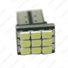 Picture of Car DC12V T10/194/168 Wedge 1206 SMD 9LED White Light Car LED Lamp Bulb