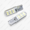 Picture of 1pcs Car T10 194 168 W5W 2835 Chip 12SMD Silica Car LED Door License LED Light Bulb Wedge Light 7 colors