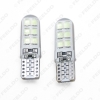 Picture of 1pcs Car T10 194 168 W5W 2835 Chip 12SMD Silica Car LED Door License LED Light Bulb Wedge Light 7 colors