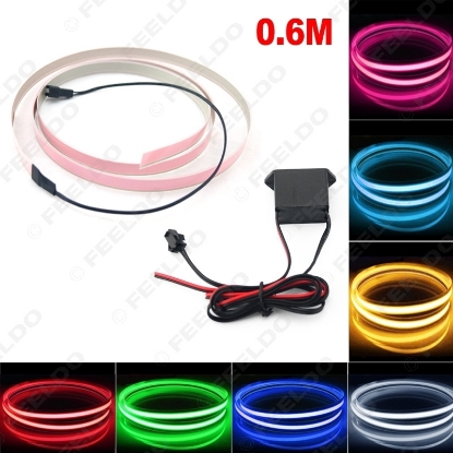 Picture of 8 Colors 100CM*14MM 1m Electroluminescent Tape EL Wire Cold Light Strip Car Ambient Light DC 12V 