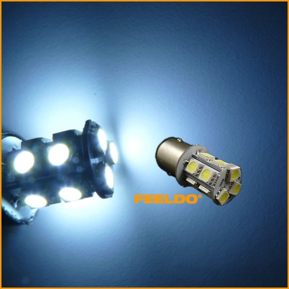 Picture of White 1157 BAY15D 13SMD 5050 LED Light Car Brake Signal Light Bulbs