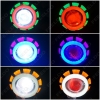 Picture of Motorcycle Car Hi/Lo Beam Projector Lens Headlight with Double Angel Eyes Demon Eye LED Fog Light