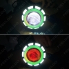 Picture of Motorcycle Car Hi/Lo Beam Projector Lens Headlight with Double Angel Eyes Demon Eye LED Fog Light