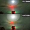 Picture of Motorcycle Car Hi/Lo Beam Projector Lens Headlight with Double Angel Eyes Demon Eye LED Fog Light