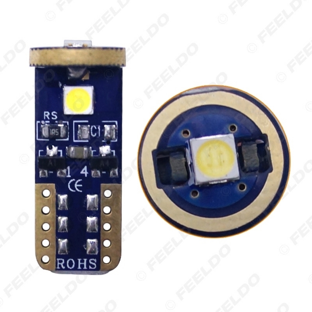 Picture of White T10 194 W5W 3030 3LED Canbus Car LED Light No Error License Plate Parking Lights Side Lamp Bulb