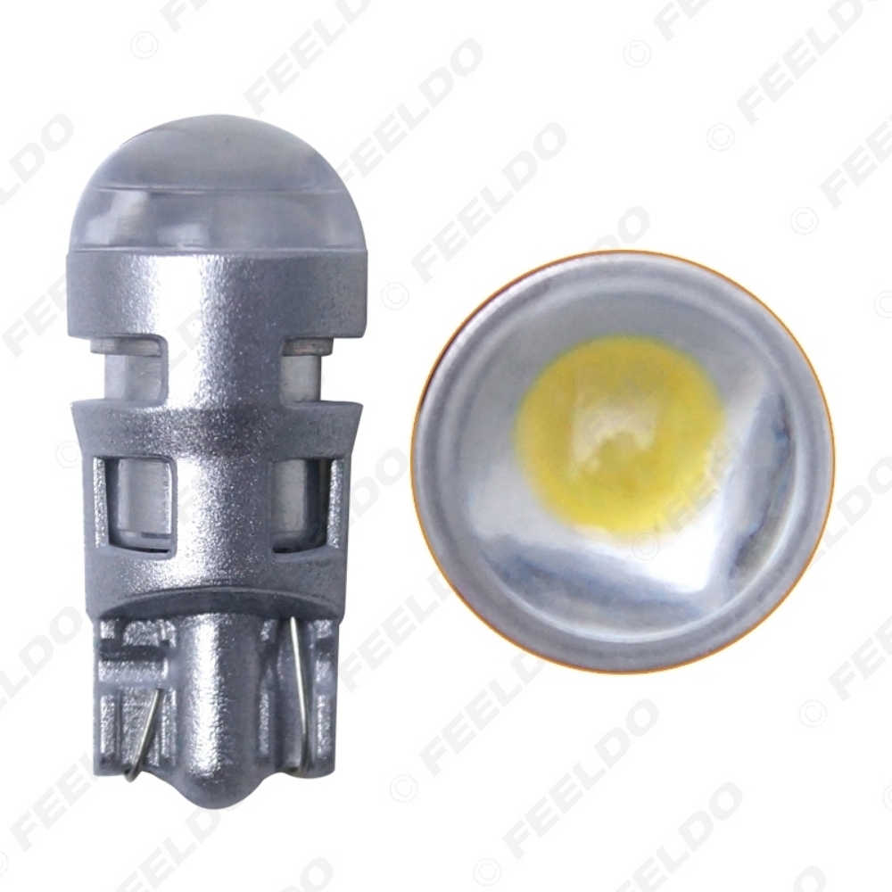 Picture of White T10 194 W5W 3030 1LED With Lens Car License Plate Parking Lights Side Lamp Bulb LED Source Light