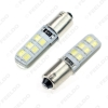 Picture of 1pc White DC12V Car T4W BA9S 12SMD 2835 Chip Silicone Case LED License Plate Bulbs Lamp Door Light