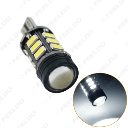 Picture of 1PC T15 5730SMD 15LED + 1.5W 9W Wedge Car LED Light Canbus No-Error LED Bulbs With Lens White