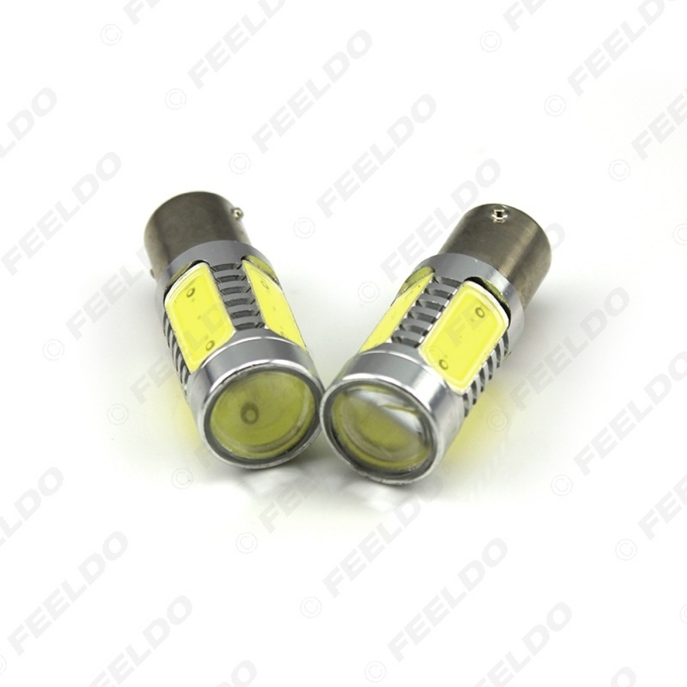 Picture of 1pcs 1156 BA15S Car High Power Brake Turn Signal Light White 12V 7.5W with Lens