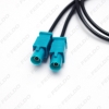 Picture of OEM 2Female To 2Male FAKRA II Radio Antenna Adapter For VW Jetta/Golf MK5/MK6/Passat B6/B7/Tiguan RNS510(MFD3)/RCD510/310