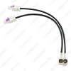 Picture of OEM 2Female To 2Male FAKRA II Radio Antenna Adapter For VW Jetta/Golf MK5/MK6/Passat B6/B7/Tiguan RNS510(MFD3)/RCD510/310