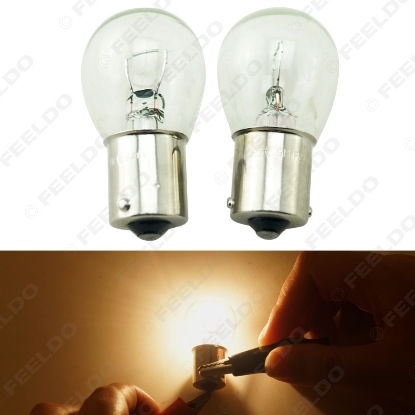 Picture of 10pcs/lot 1156 BA15S S25 P21W 12V Car Clear Glass Lamp Turn Tail Bulb Auto Indicator Halogen Lamp