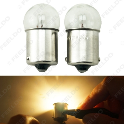 Picture of 10pcs/lot 1156 BA15S G18 12V 10W Car Clear Glass Lamp Turn Tail Bulb Car Indicator Halogen Lamp