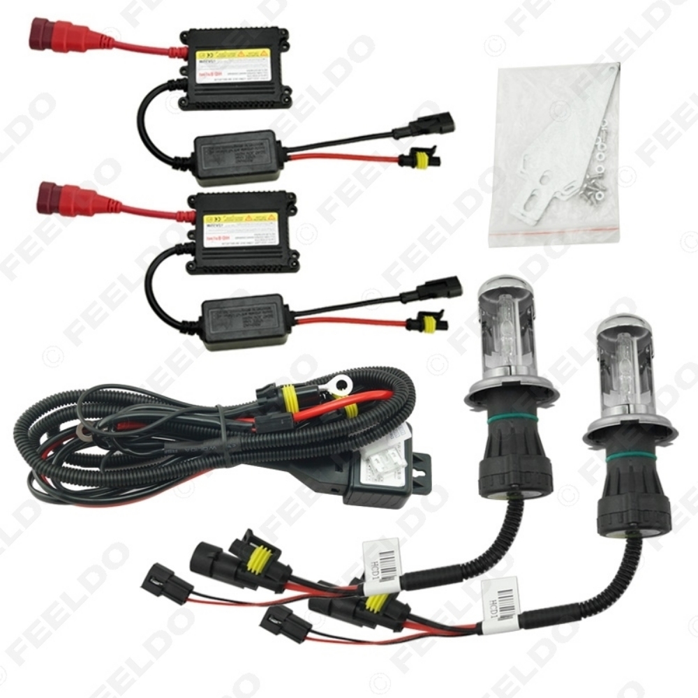 Picture of 1set 35W DC12V Car Headlight H4 Xenon Bulb Hi/Lo Beam Bi-Xenon Bulb Light Slim Ballast HID Kit