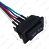 Picture of 5Pin 20A 24V/12V Window Switch Button With Red/Green LED Light Wire Adapter for Universal All Autos