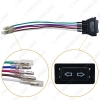 Picture of 5Pin 20A 24V/12V Window Switch Button With Red/Green LED Light Wire Adapter for Universal All Autos