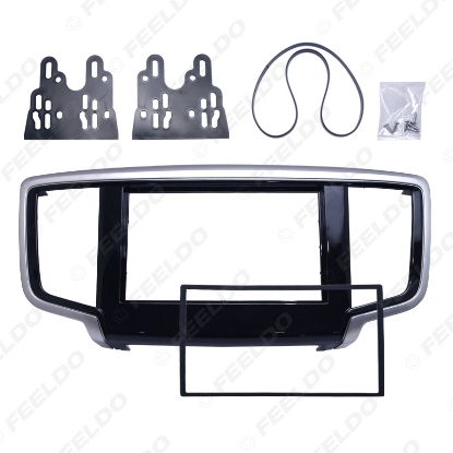 Picture of Car 2DIN Refitting DVD Frame Panel Dash Kit Fascia Radio Audio Frame for 2014 Honda Odyssey