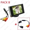 Picture of 3.5" LCD TFT Stand-alone Monitor With Rear View Parking Camera RCA Video System 2.4G Wireless & Cigarette Lighter Optional