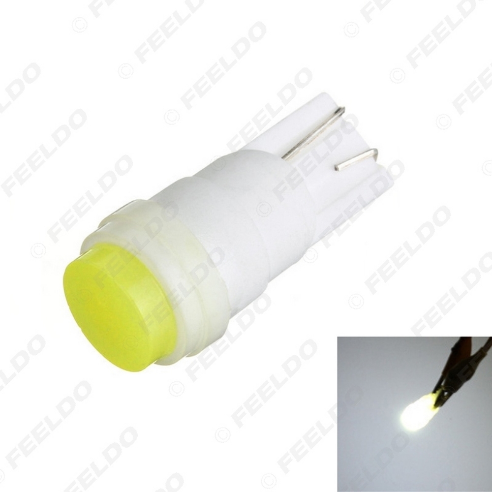 Picture of 1pc DC12V T10 194 W5W COB Ceramic Shell 1.5W Car Interior LED Light Wedge Side Light Bulb Door Light 7-Color